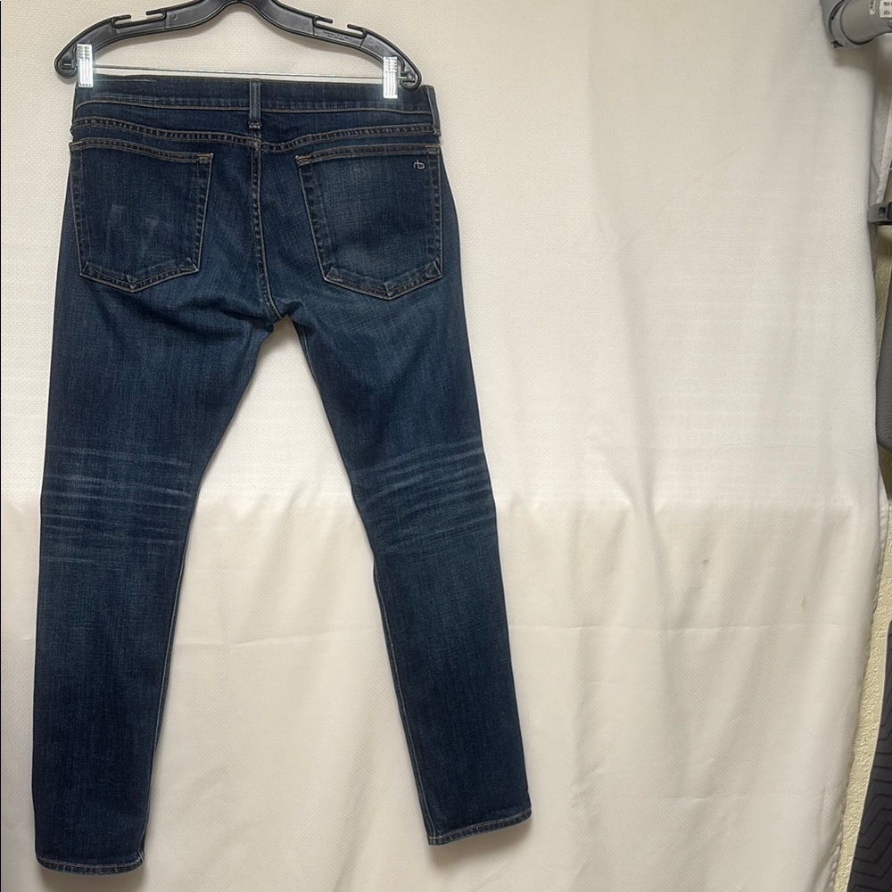 rag & bone Dark Blue Boyfriend Jeans - Picture 9 of 10
